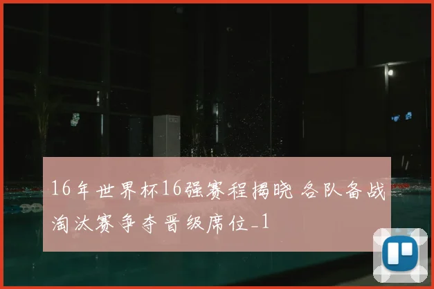 16年世界杯16强赛程揭晓 各队备战淘汰赛争夺晋级席位_1