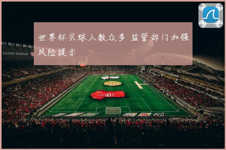 世界杯买球人数众多 监管部门加强风险提示