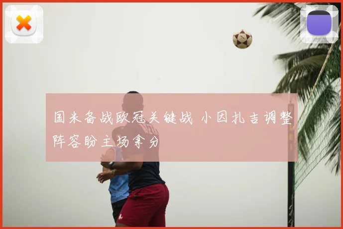 国米备战欧冠关键战 小因扎吉调整阵容盼主场拿分